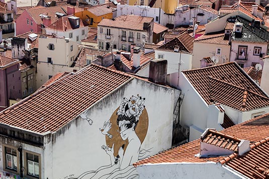 View from Miradouro, Alfama, Lisbon, Portugal