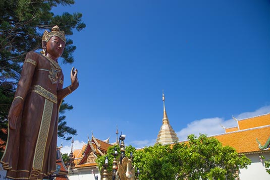 Courtyard, Wat Phra That Doi Suthep, Chiang Mai, Thailand