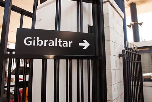 Border of Spain & Gibraltar, Gibraltar, UK