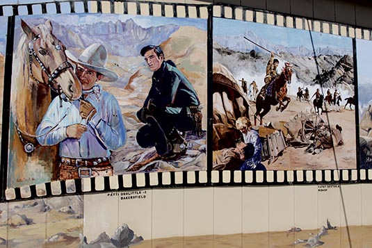 A Mural, Beverly and Jim Rogers Film Museum, Lone Pine, California, USA