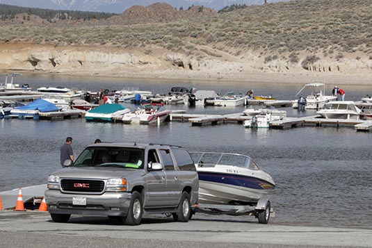 Lowering the Boats, Crowley Lake, California, USA
