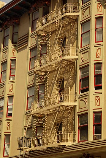 Fire Escape, A Building, San Francisco, USA