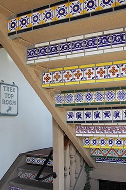A Staircase, Best Western Pepper Tree Hotel, Santa Barbara, California, USA