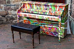 Decorative Piano, Boston, Massachusetts, USA