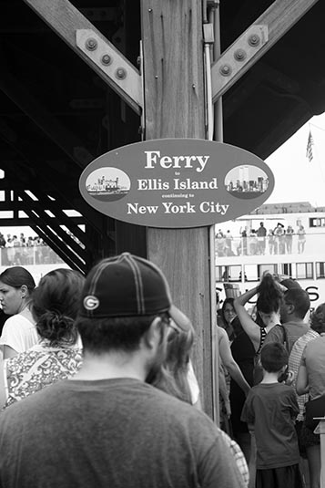 Queue to Ferry, New York City, New York, USA
