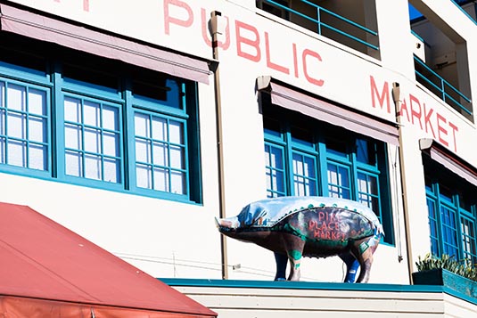 A Facade, Pike Place Market, Seattle, Washington, USA