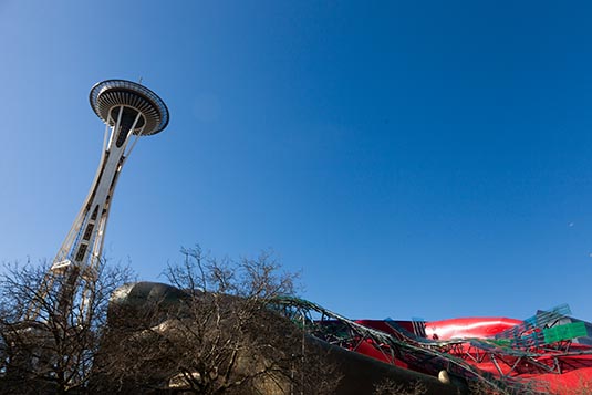 Space Needle, From Thomas Street, Seattle, Washington, USA